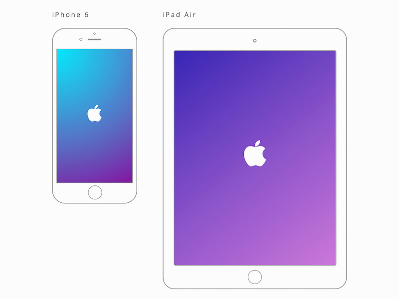 Apple iPad Air и iPhone 6 Макеты