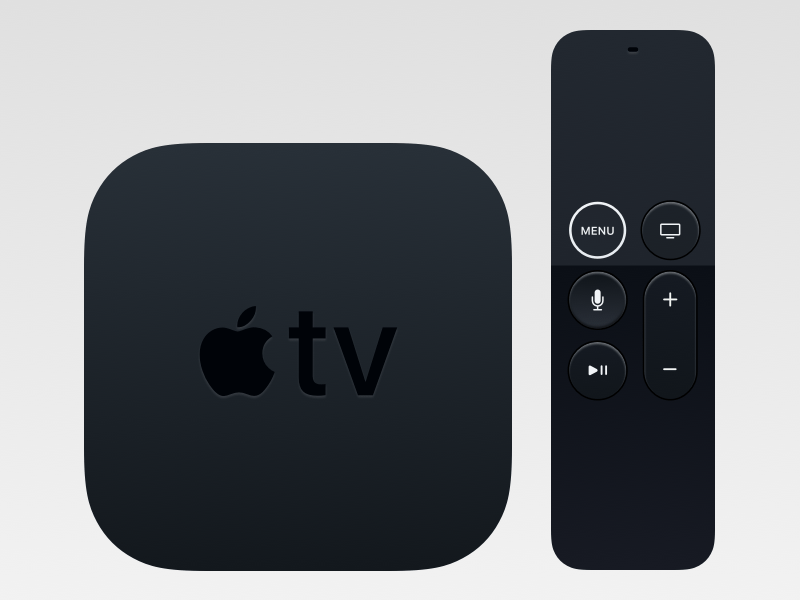 Ресурс Apple TV и удаленного эскиза Mockup