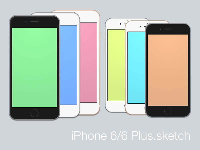 iPhone 6 and 6 Plus Sketch Resource