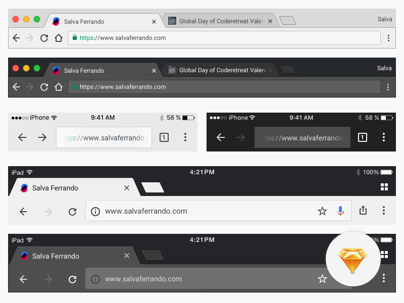 Chrome-Browser-Benutzeroberfläche