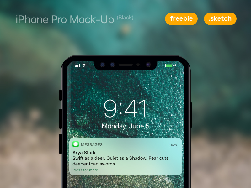 iPhone Pro Черный Mockup