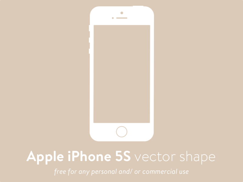 Apple iPhone 5S Vector Shape Sketch Resource