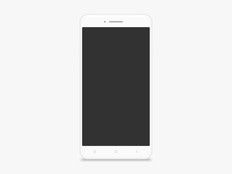 Android Телефон Sketch Mockup