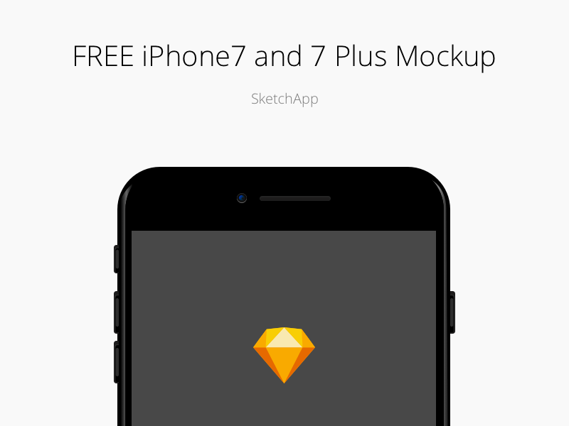 iPhone 7 and 7 Plus Sketch Mockup