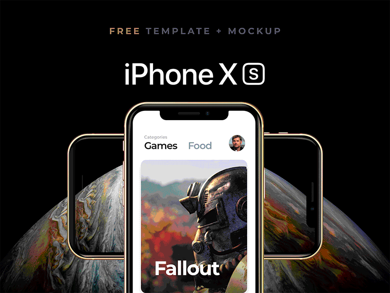 iPhone XS Mockup and Template