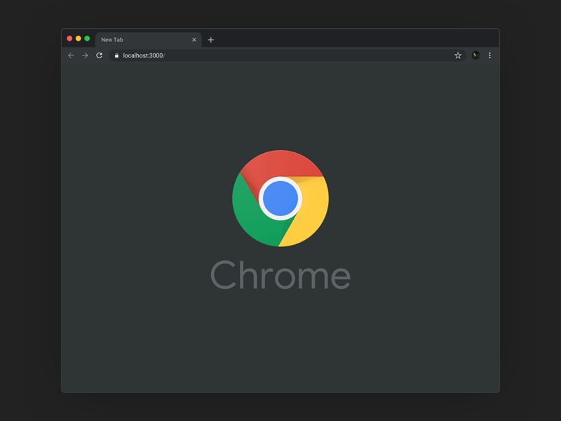 Google Chrome Dark Mode Mockup