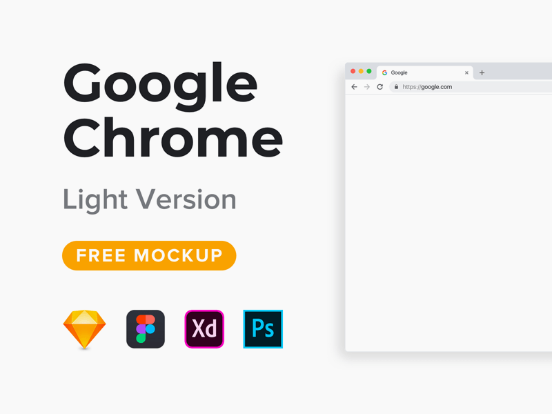 Lumière de maquette Google Chrome