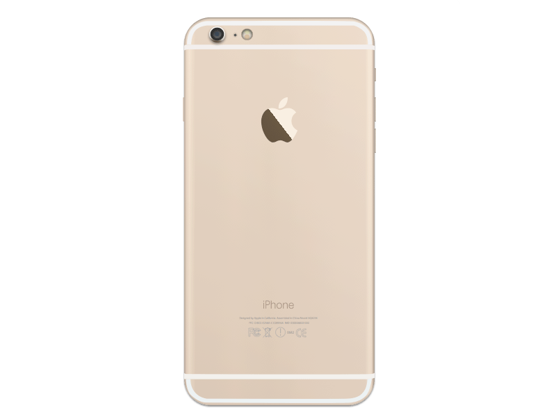 iPhone 6 Plus Gold Back Sketch Resource