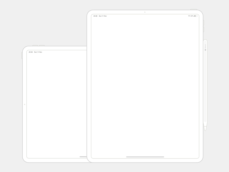 iPad Pro Wireframe Mockup Sketch Ressource