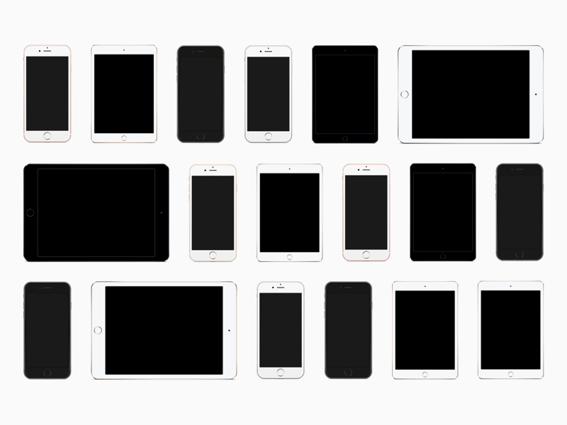 iOS Device Templates – iPhone SE & iPad Pro