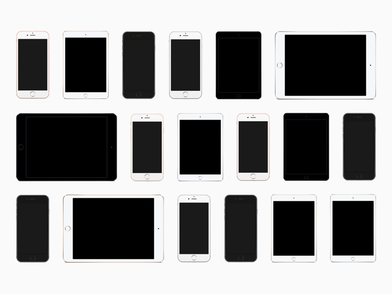 Шаблоны устройств iOS - iPhone SE и iPad Pro