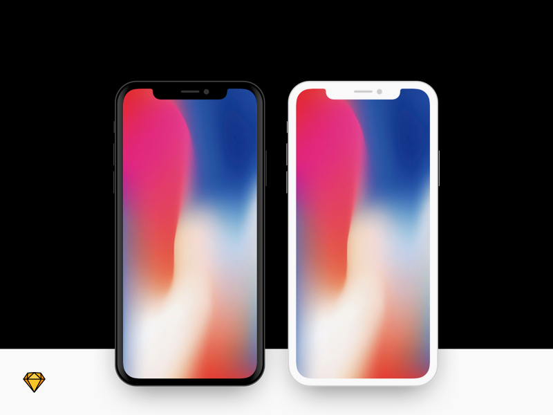 IPhone X Flat Device Maquette