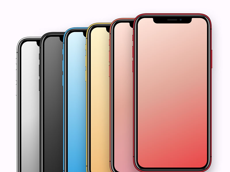 iPhone XR XS Max Couleurs Sketch Resource