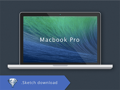 アップルのMacbookプロフラットSketchリソース