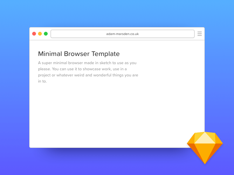Minimale Browservorlage