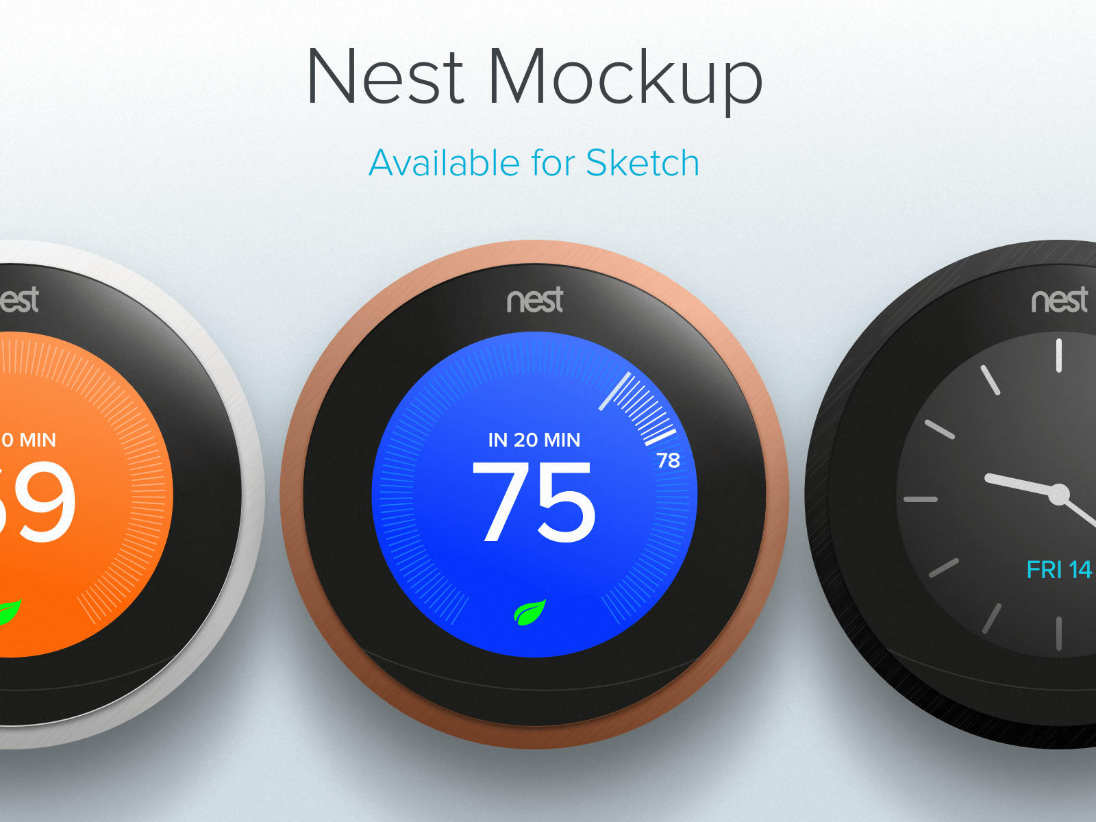 Nest Thermostat Mockup Sketch Resource
