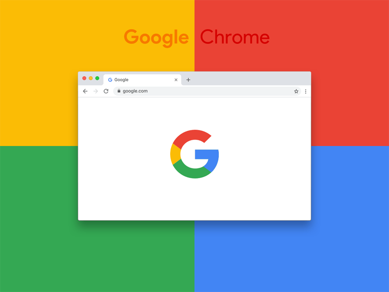 Nouvelle maquette de navigateur Google Chrome 69