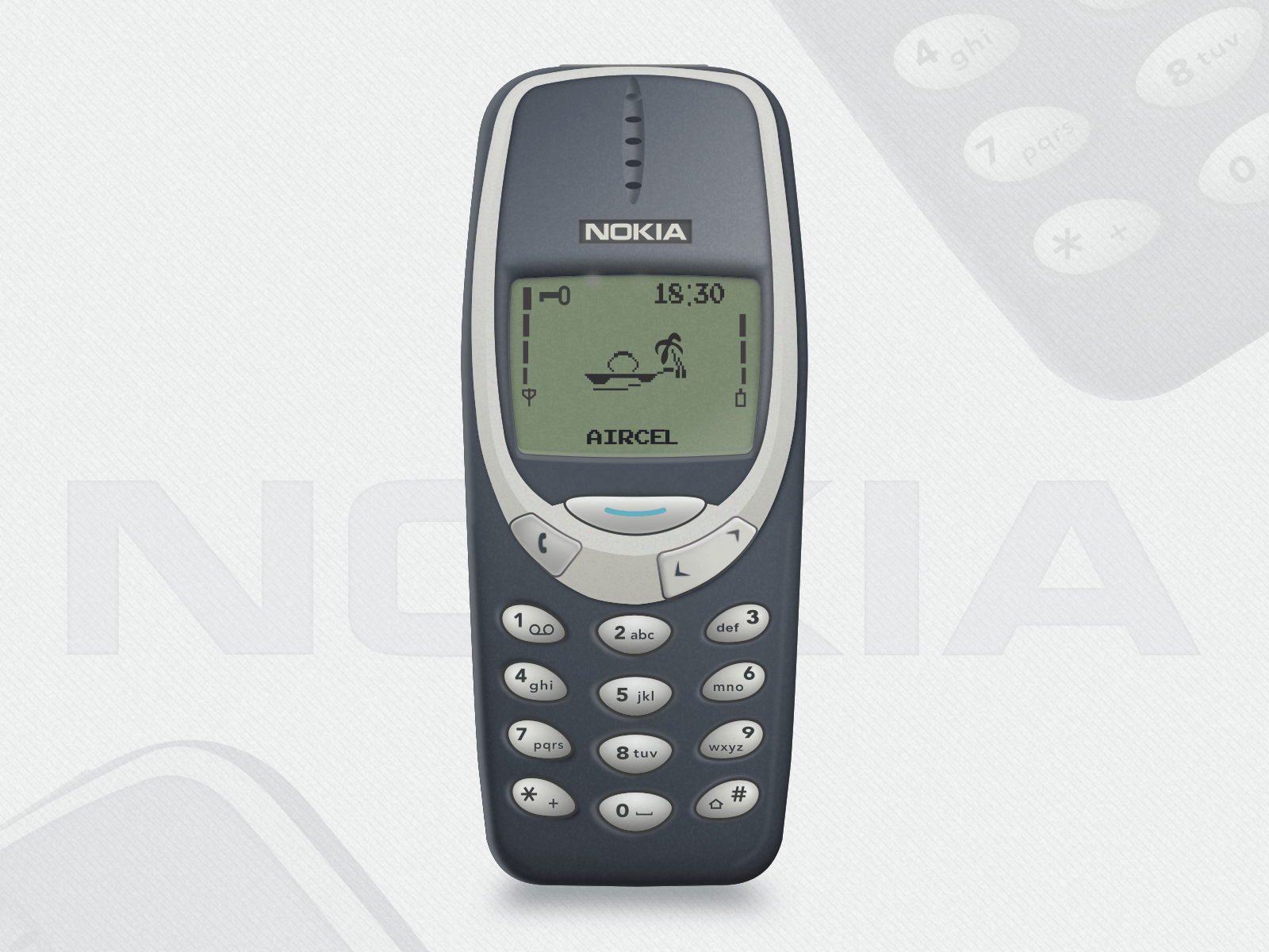 NOKIA 3310 Mockup Sketch Ressource