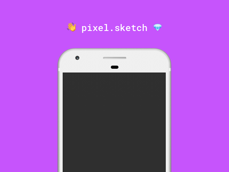 Pixel Phone Mockup for Sketch