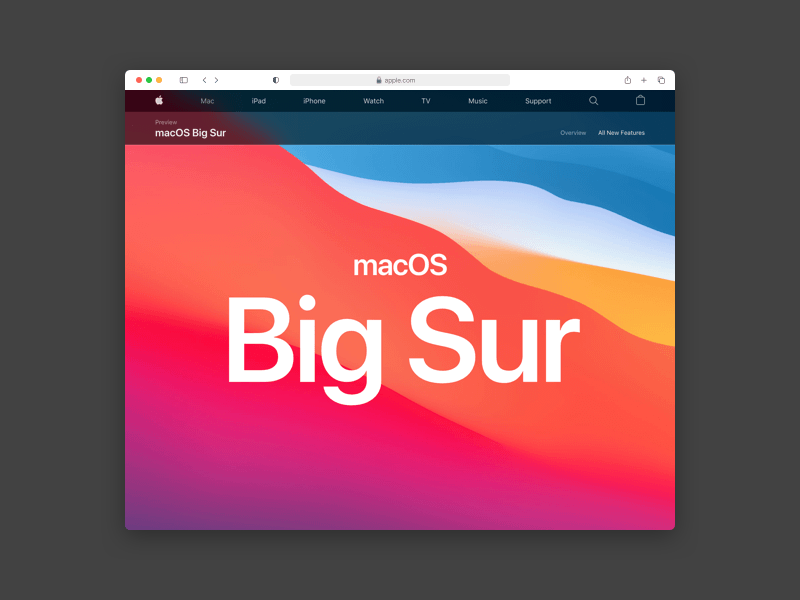 Safari Big Sur Mockup Sketch Resource