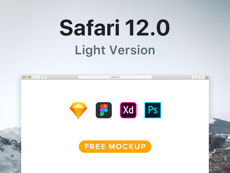 Safari Browser Mockup Light Versión