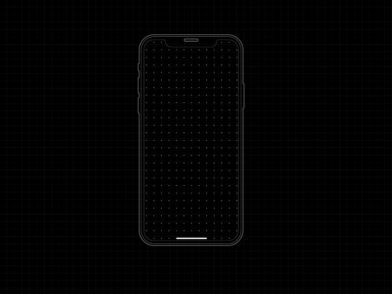 iPhone X Пунктирная сетка (Sketch и PDF)