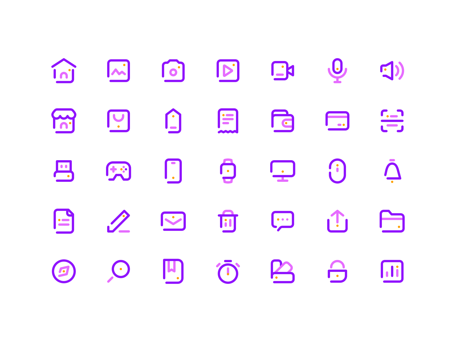 35 Simple Line Icons Sketch Resource