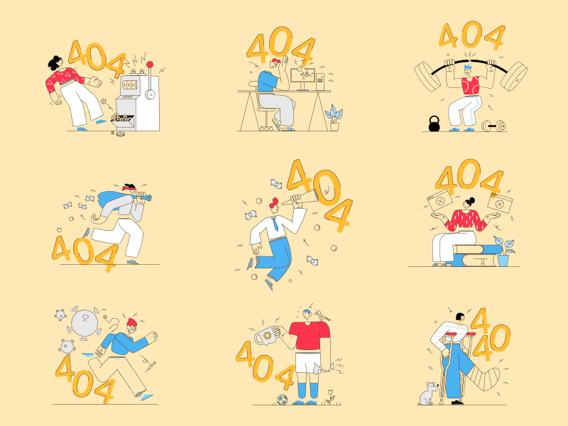 404 Illustrationen skizzieren Ressourcen