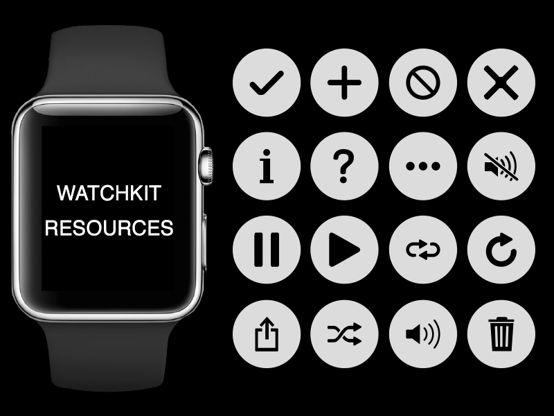 Apple Watch-Menü-UI-Kit-Skizzierungsressource