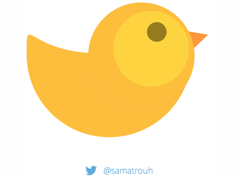 黄色の怠惰な鳥Sketchリソース