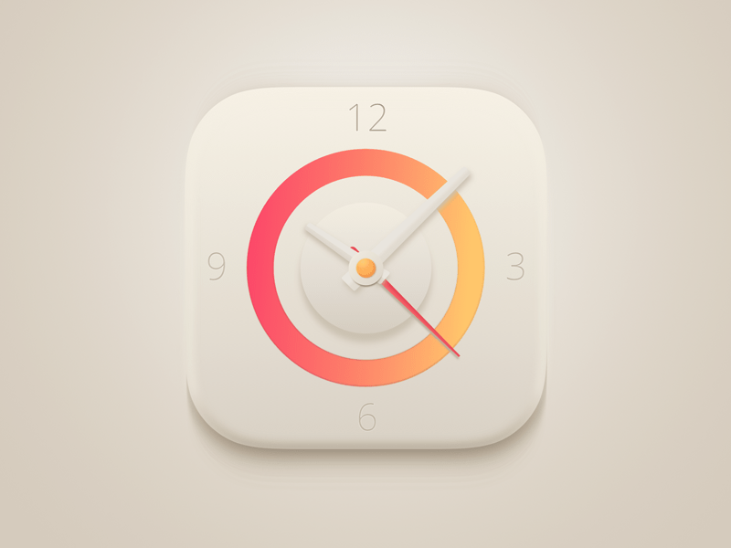 Icono de la aplicación del reloj Bosquejo Recurso