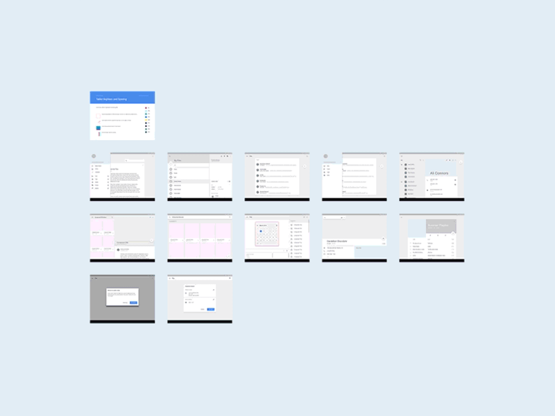 Android L Таблетки UI Шаблон Sketch Ресурс