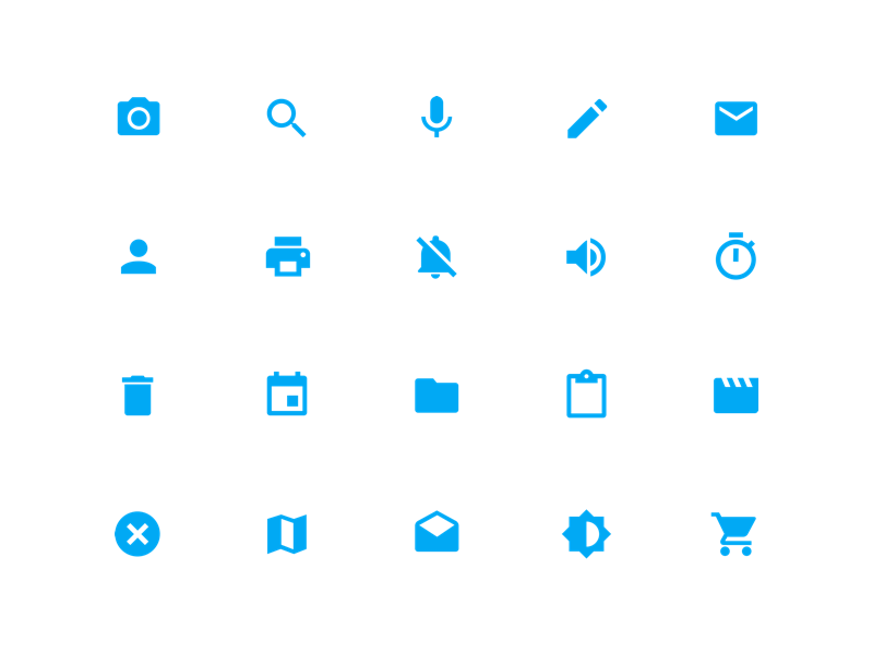 System-Icons Materialdesign-Sketchnressource