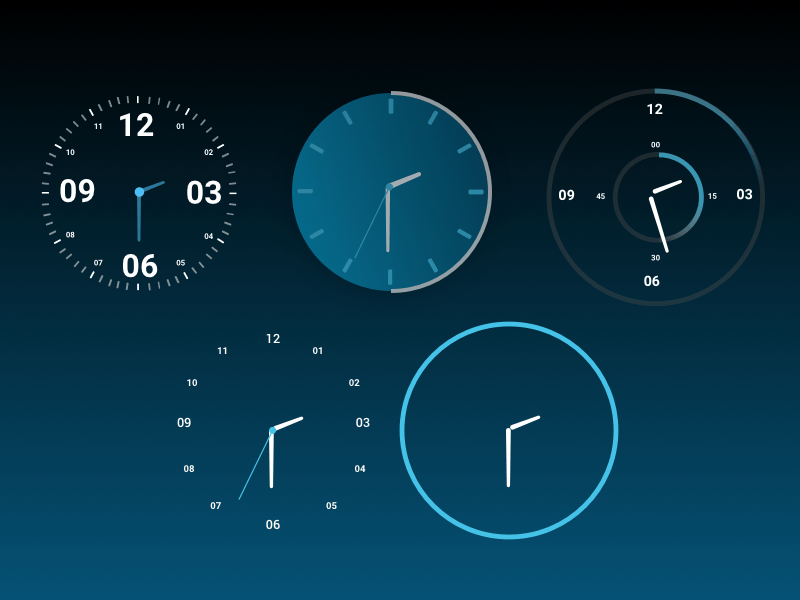Reloj Android UI Sketch Recurso