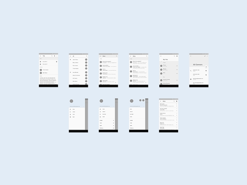 Resumen de boceto de la plantilla de UI móvil de Android L