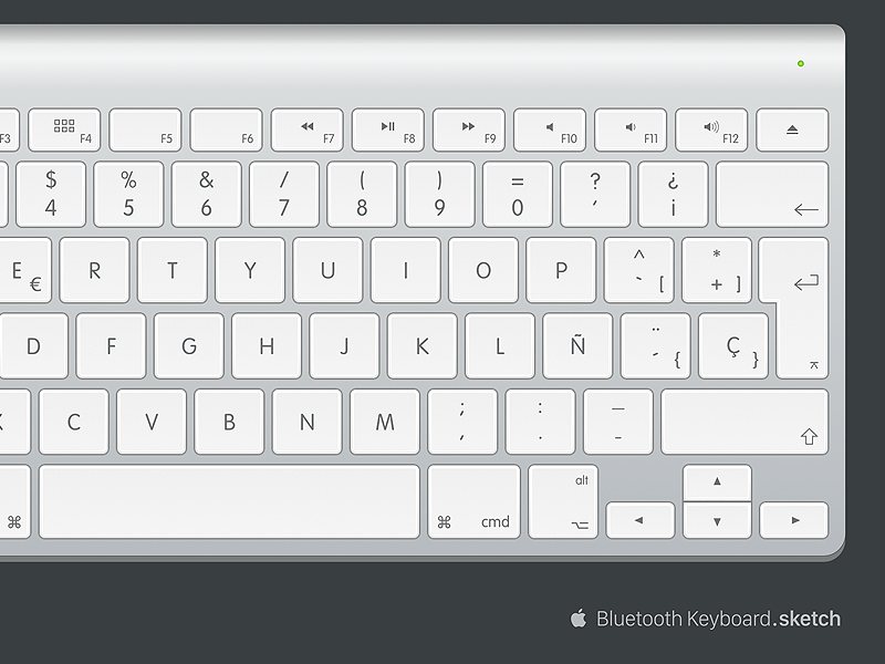 Recurso de boceto del teclado de Apple Bluetooth