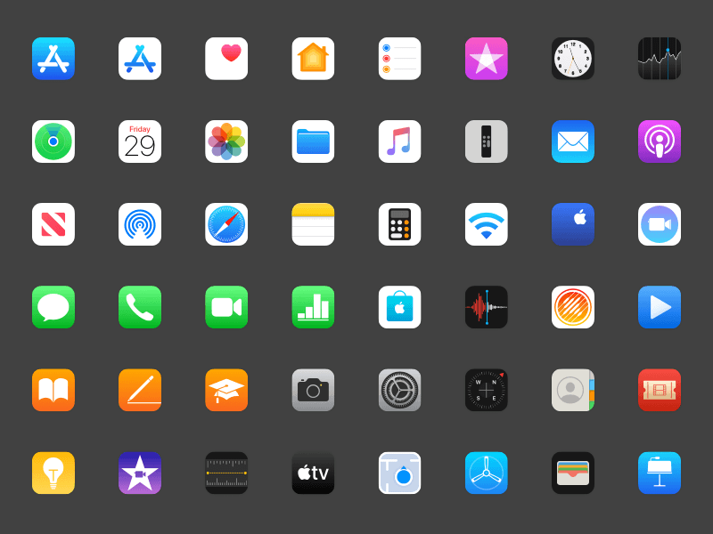 49 Apple iOS Icons Sketch Resource