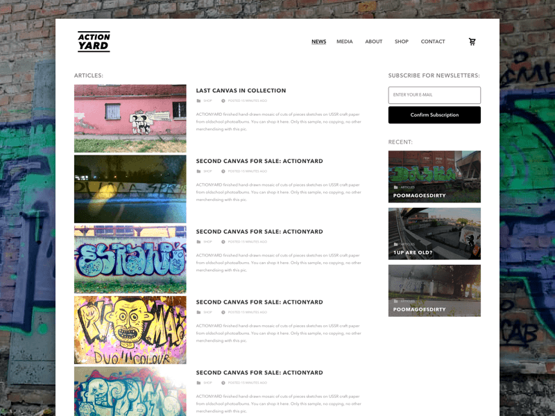 GraffitiウェブサイトテンプレートSketchリソース