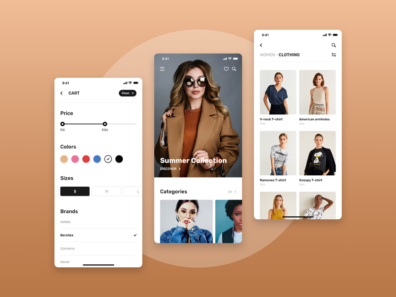 Shopping App UI Kit Demo – Blume