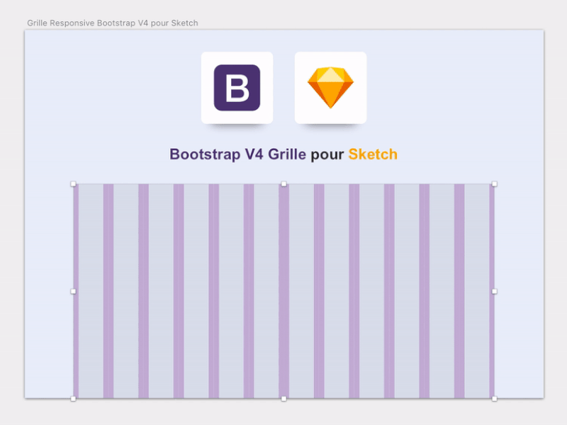 Recurso de boceto de cuadrícula responsivo de Bootstrap 4