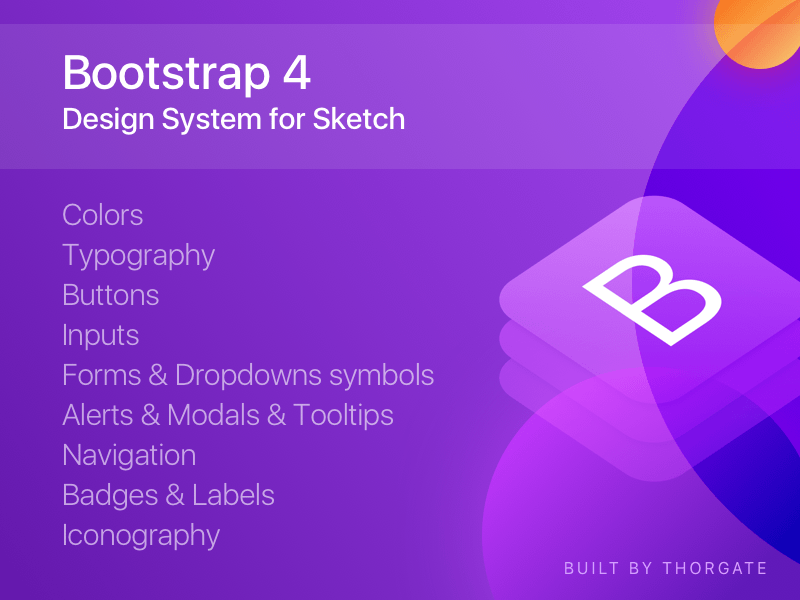 Bootstrap 4 Sketch ресурсов