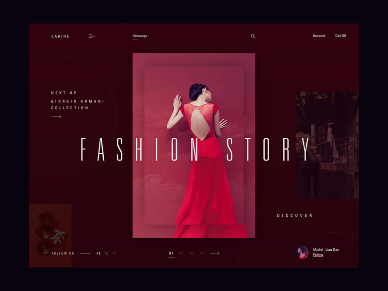 ファッションホームページのコンセプトSketchリソース