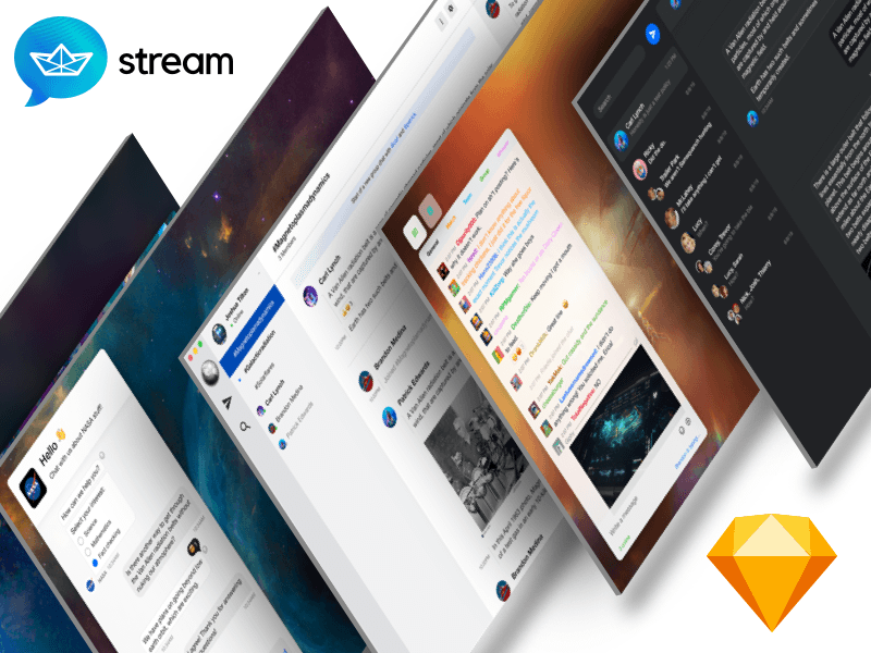 Chat UI Kit by Stream Sketch Resource