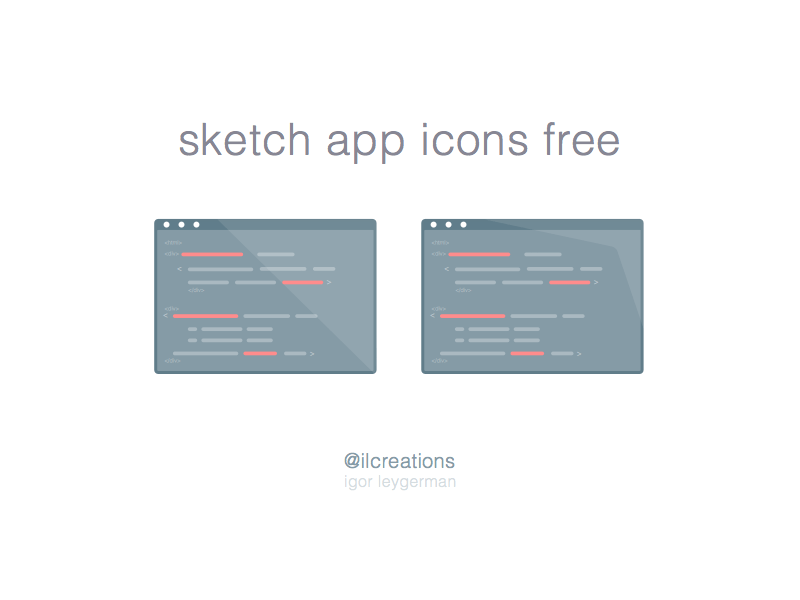 Code Icons Sketch Resource