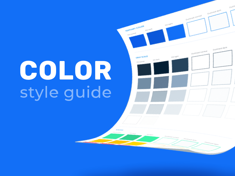 Guide de style couleur Modèle de modèle de croquis