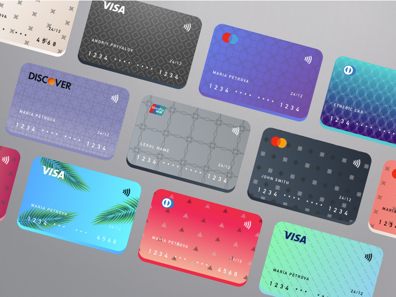 Kreditkarten-Symbole Kit Sketch-Ressource