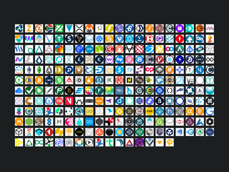 236 Iconos de criptomonexión y logotipos Sketch Recursos