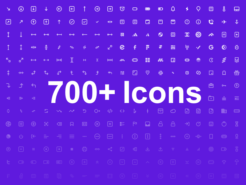 Ressource de croquis 700 icônes