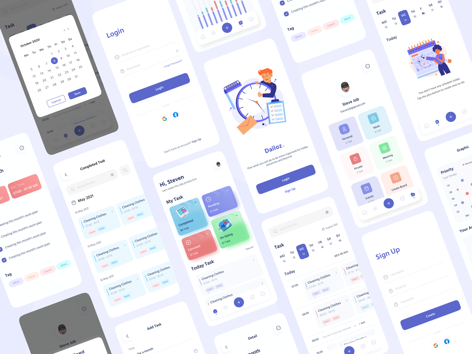 Daily Activities App Sketch Resource