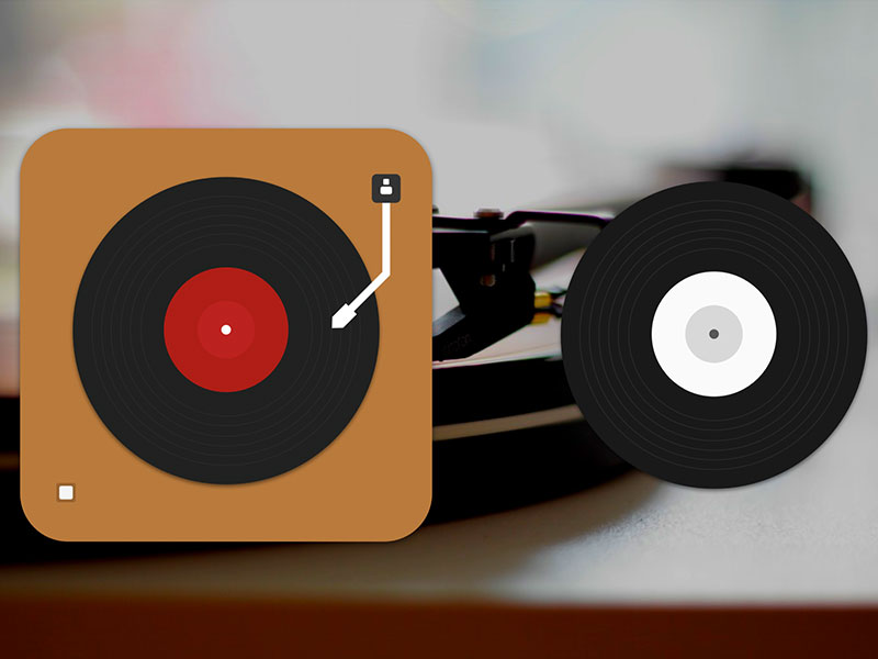 Record Player Icon Sketch Resource